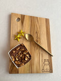 Hippo Wooden Platter Wide