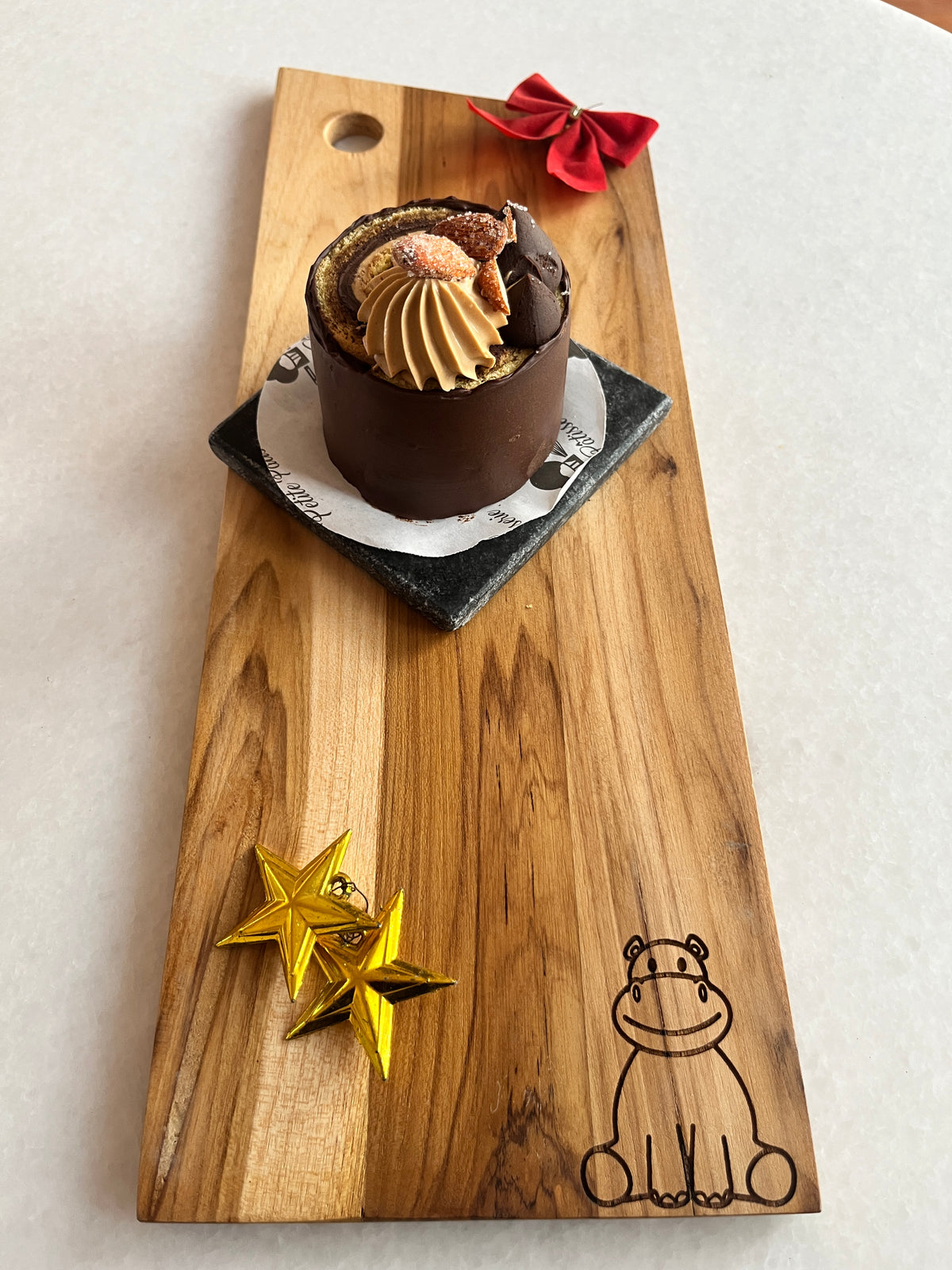 Hippo Wooden Platter Long