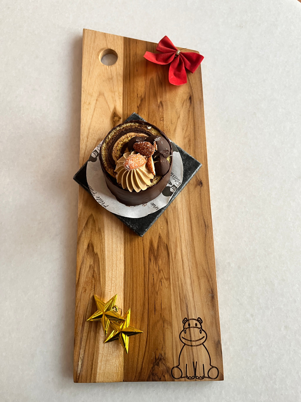 Hippo Wooden Platter Long