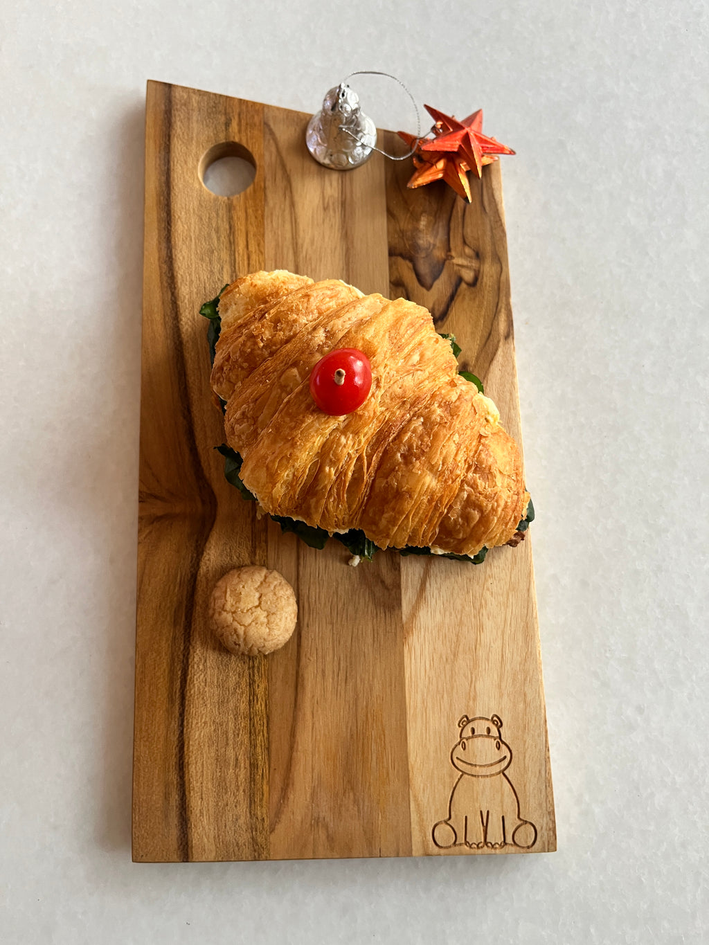 Hippo Wooden Platter Tall