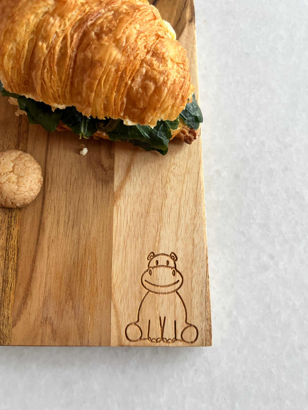 Hippo Wooden Platter Tall
