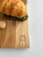 Hippo Wooden Platter Tall