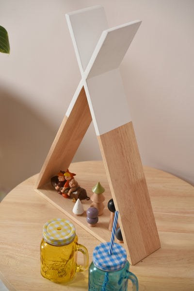 TEEPEE WALL SHELF (WHITE)