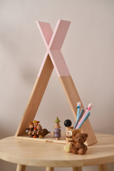 TEEPEE WALL SHELF (BABY PINK)